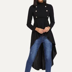 SHEIN HI-Low Black Top Size 2XL